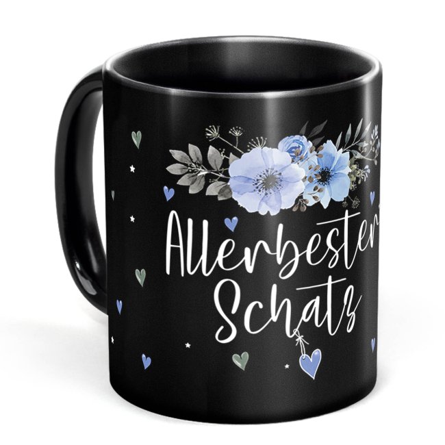 Schwarze Tasse f&uuml;r den allerbesten Schatz