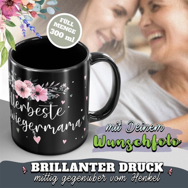 Schwarze Tasse - Allerbeste - Weibliche Form