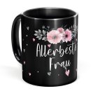 Schwarze Tasse f&uuml;r die allerbeste Frau