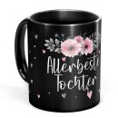 Schwarze Tasse f&uuml;r die allerbeste Tochter