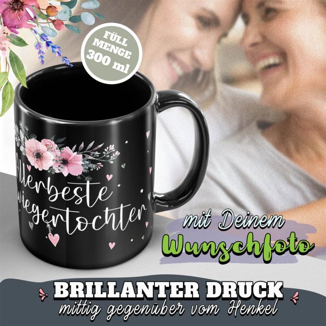 Schwarze Tasse f&uuml;r die allerbeste Schwiegertochter