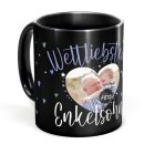 Schwarze Tasse mit Foto - Weltliebster Enkelsohn