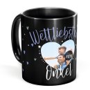 Schwarze Tasse mit Foto - Weltliebster Onkel