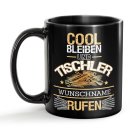 Schwarze Tasse - Tischler - Berufe-Tasse mit Name