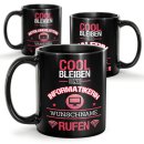 Schwarze Tasse - Weibliche Berufe Tasse - mit Name selbst...