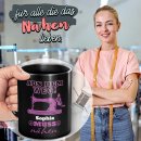 Schwarze Tasse mit Spruch - Aus dem Weg -Name- muss...