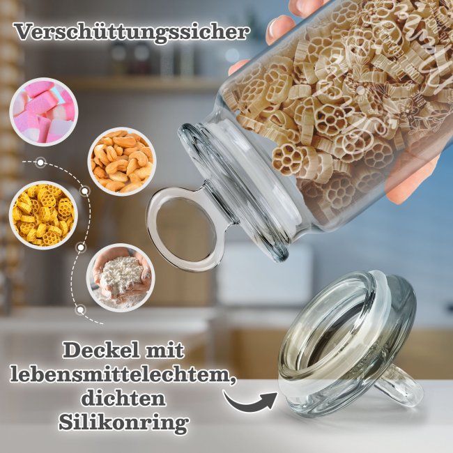 Vorratsdose aus Glas f&uuml;r Mama - mit graviertem Spruch - Verschiedene Gr&ouml;&szlig;en