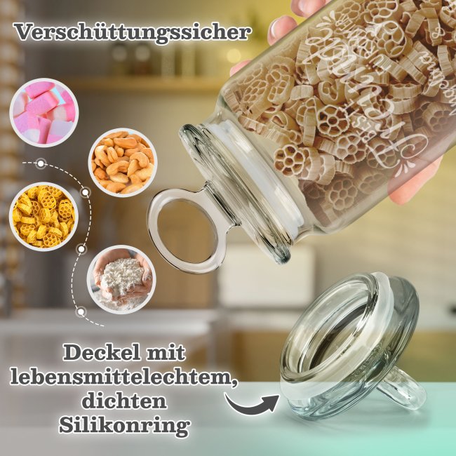 Personalisierte Vorratsdose aus Glas f&uuml;r beste Freunde - mit Namen gravieren - Verschiedene Gr&ouml;&szlig;en