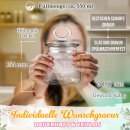 Personalisierte Vorratsdose aus Glas - Danke - mit Name...