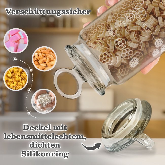 Vorratsdose aus Glas mit Gravur - Guter Tag, Schlechter Tag - Verschiedene Gr&ouml;&szlig;en