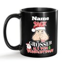 Schwarze Tasse Weihnachten - Dein Sack ist...