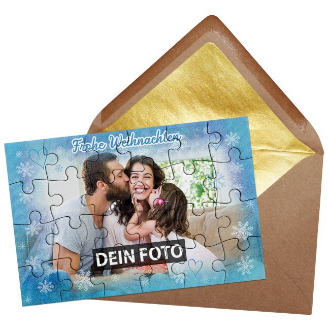 Foto-Puzzle - Frohe Weihnachten - mit Foto - 24 Teile inkl. Umschlag