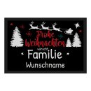 Fu&szlig;matte mit Name - Frohe Weihnachten w&uuml;nscht...