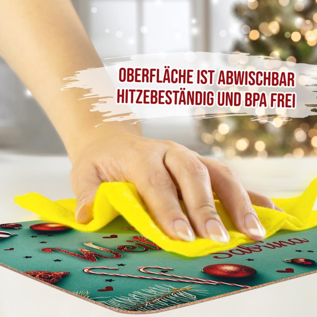 Platzset - Frohe Weihnachten - mit Name personalisierbar