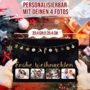 Platzset - Frohe Weihnachten - mit 4 Fotos personalisierbar