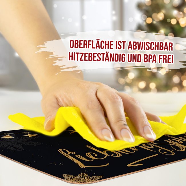 Weihnachtliches Platzdeckchen - Lieblingsplatz - mit Name personalisierbar