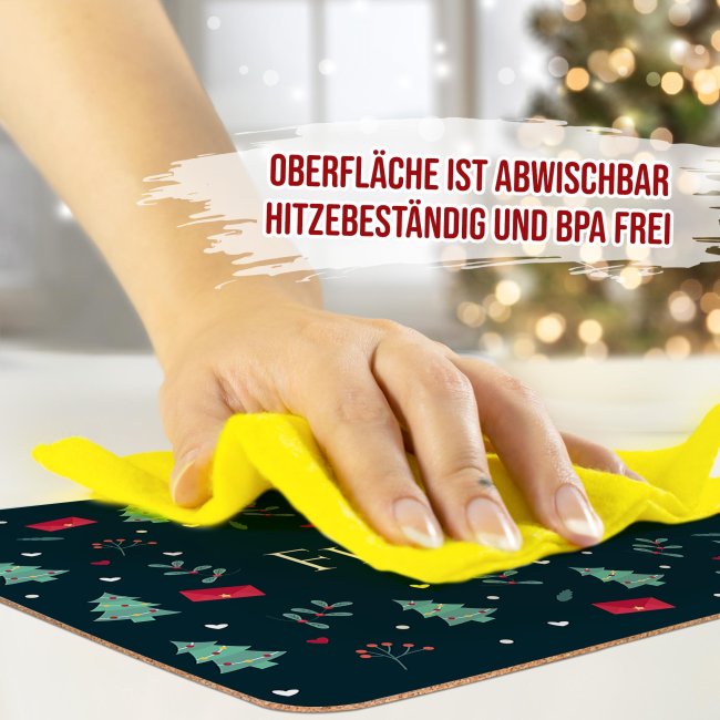 Weihnachtliche Tischdeko - Platzset - mit Name personalisierbar