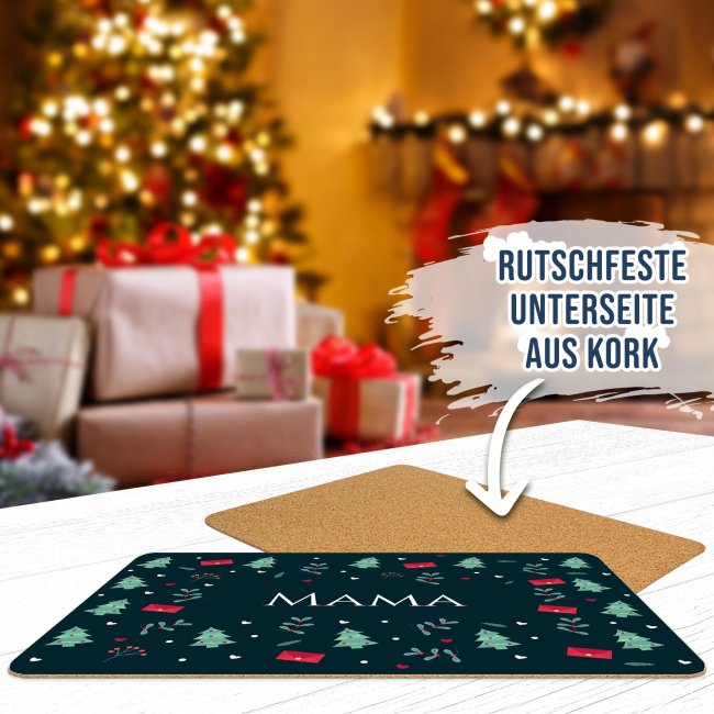 Weihnachtliche Tischdeko - Platzset - mit Name personalisierbar