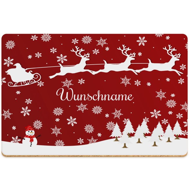 Weihnachtliche Tischdeko - Rentierschlitten - mit Name personalisierbar