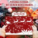 Weihnachtliche Tischdeko - Rentierschlitten - mit Name...