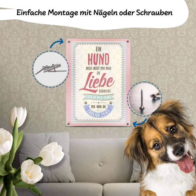 Hundeschild - Hunde Liebe