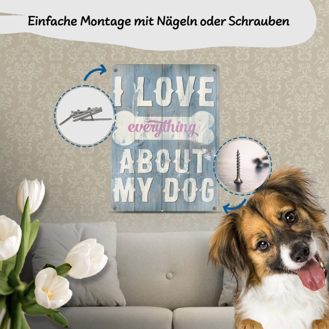 Hundeschild - I love my dog