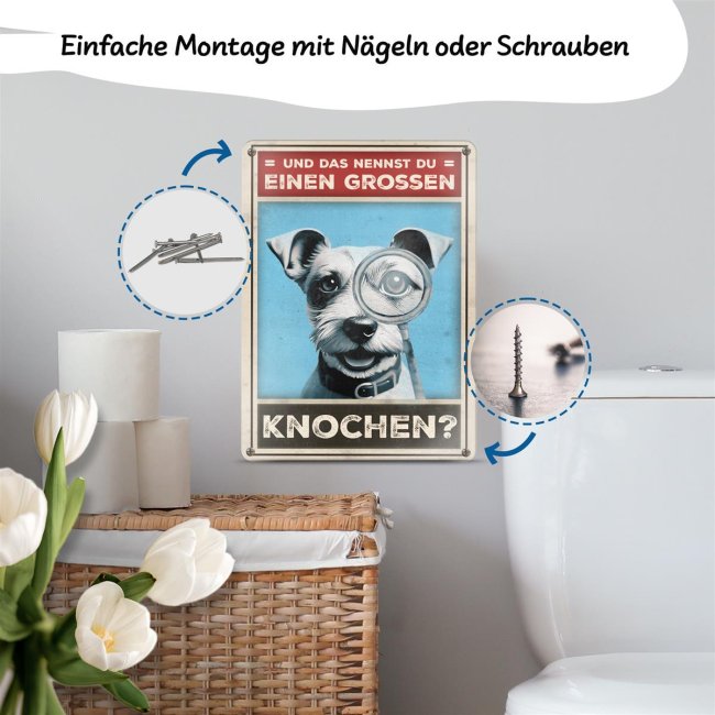 Hundeschild - Gro&szlig;er Knochen