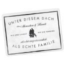 Blechschild - Hier Leben Mensch und Hund als Familie