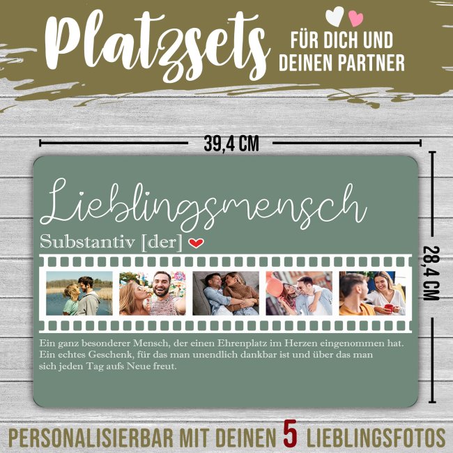 Platzset - mit 5 Fotos selbst gestalten - Lieblingsmensch