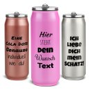 Edelstahl-Trinkflasche - Cola-Dose - mit Wunschtext - in...