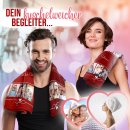 Handtuch bedrucken - Collage mit 6 Fotos und Text - in...