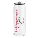 Trinkflasche aus Edelstahl mit Name - Lieblingsmensch -...