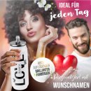 Edelstahl-Trinkflasche - Love - mit Name - Cola-Dose...