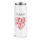 Trinkflasche Cola-Dose - I love you - mit Name -...