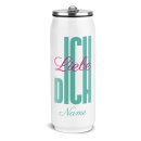 Edelstahl Trinkflasche Cola-Dose - Ich liebe dich - mit...