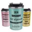 Glitzer-Edelstahlbecher mit Wunschtext - 350 ml - in 4...