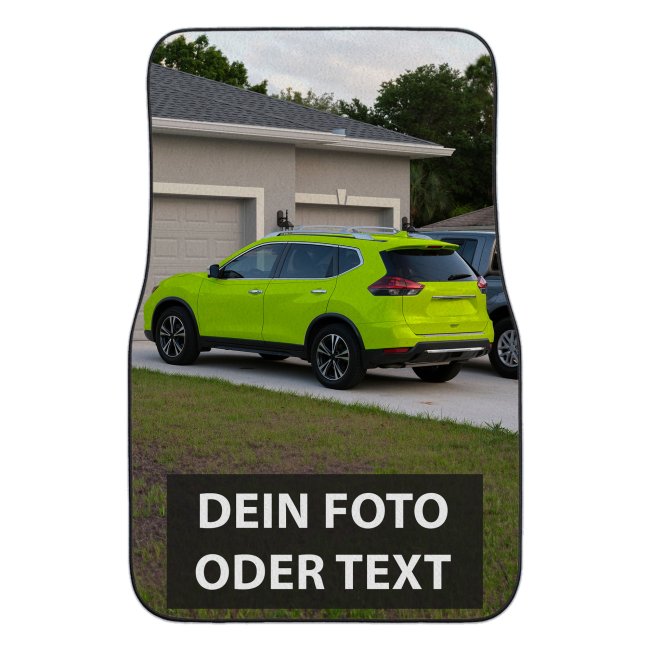 Auto-Fu&szlig;matte f&uuml;r vorne - mit Text, Foto oder Logo selbst gestalten