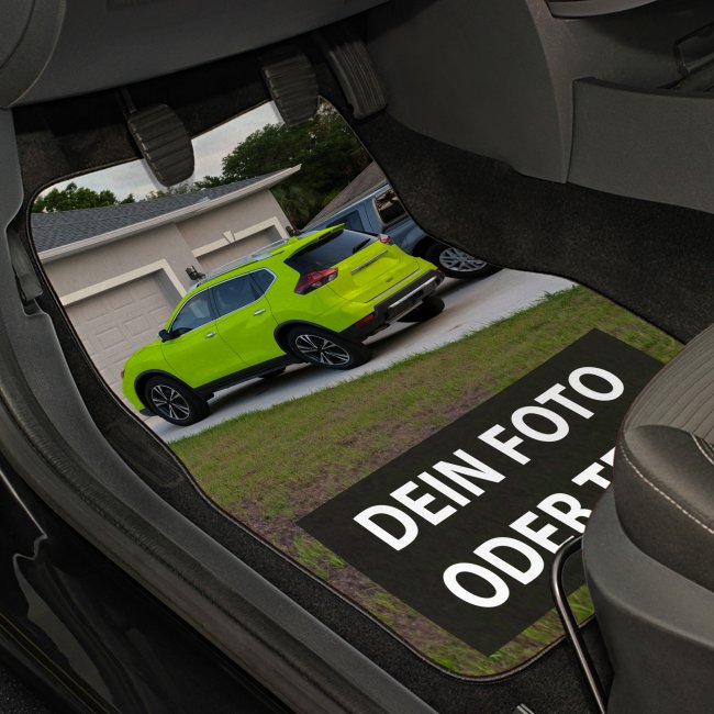 Auto-Fu&szlig;matte f&uuml;r vorne - mit Text, Foto oder Logo selbst gestalten
