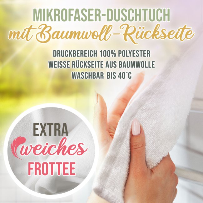 Handtuch personalisieren - Reserved For -  mit Name - in zwei Gr&ouml;&szlig;en und f&uuml;nf Farben