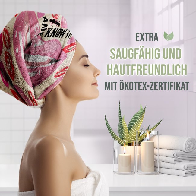 Handtuch mit Spruch - I am sexy and i know it - in 2 Gr&ouml;&szlig;en