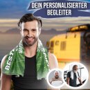 Handtuch f&uuml;r Fu&szlig;baller - Bester Trainer - mit...