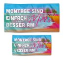 Handtuch mit Spruch - Montage sind besser am Meer - in 2...