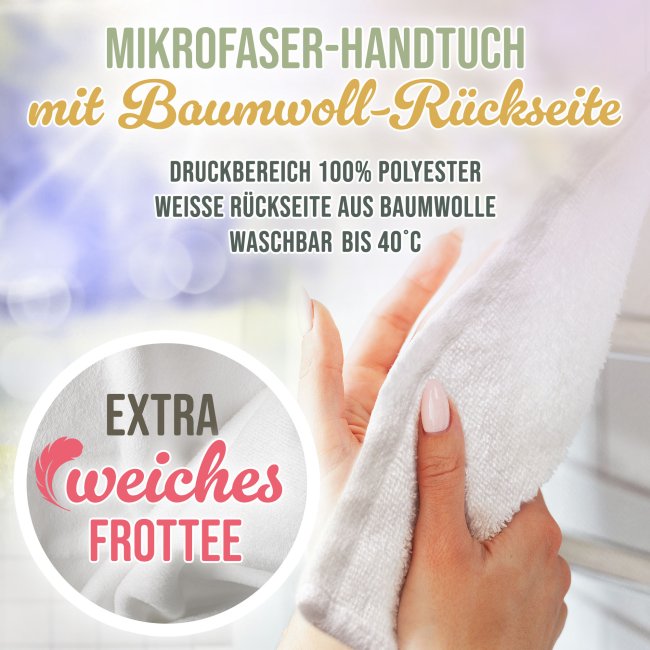 Personalisiertes Handtuch - mit Foto und Text - Have Fun in the Sun - 2 Gr&ouml;&szlig;en