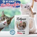 Katzen-Tasse mit Foto selbst gestalten - Zuhause ist da,...