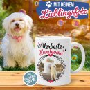 Tasse mit Spruch - Allerbeste Hundeoma - mit Foto gestalten