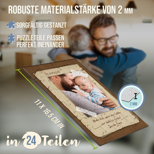 Personalisiertes Foto-Puzzle mit Foto und Text - Vintage - 24 Teile inkl. Umschlag