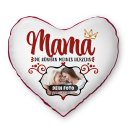 Herzkissen f&uuml;r Mama mit Foto gestalten - Mama,...