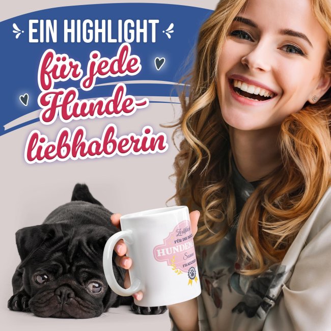 Hunde-Tasse f&uuml;r die beste Hundemama - mit Foto und Namen selbst gestalten