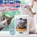 Personalisierte Katzen-Tasse mit Foto und Name - Bester...