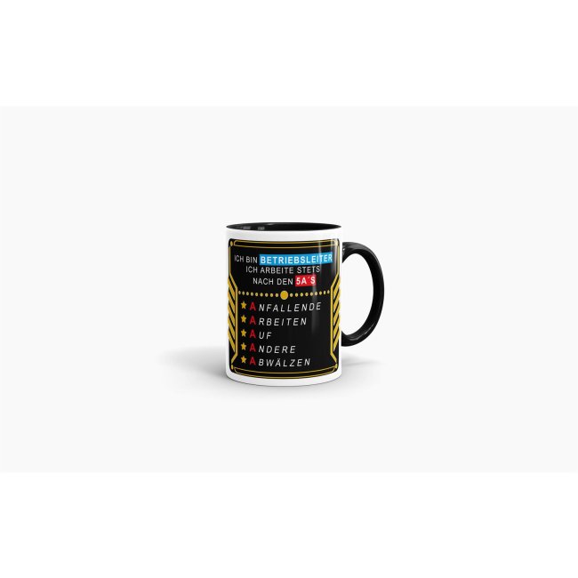 Tasse - 5a&acute;s eines Betriebsleiters